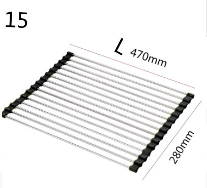 Stainless Steel Folding Kitchen Drain Sink Rack