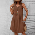 Casual Cotton And Linen Womens Dress
