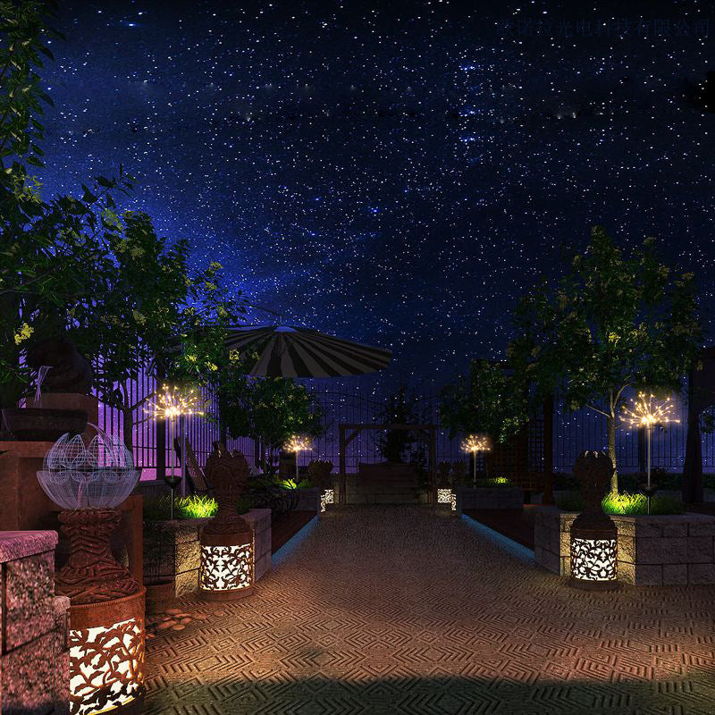 Ground Plug Solar Fireworks LED Lights