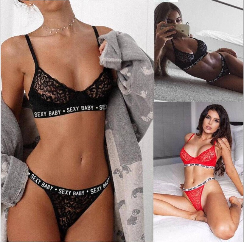 Lace Bandage Lingerie Set