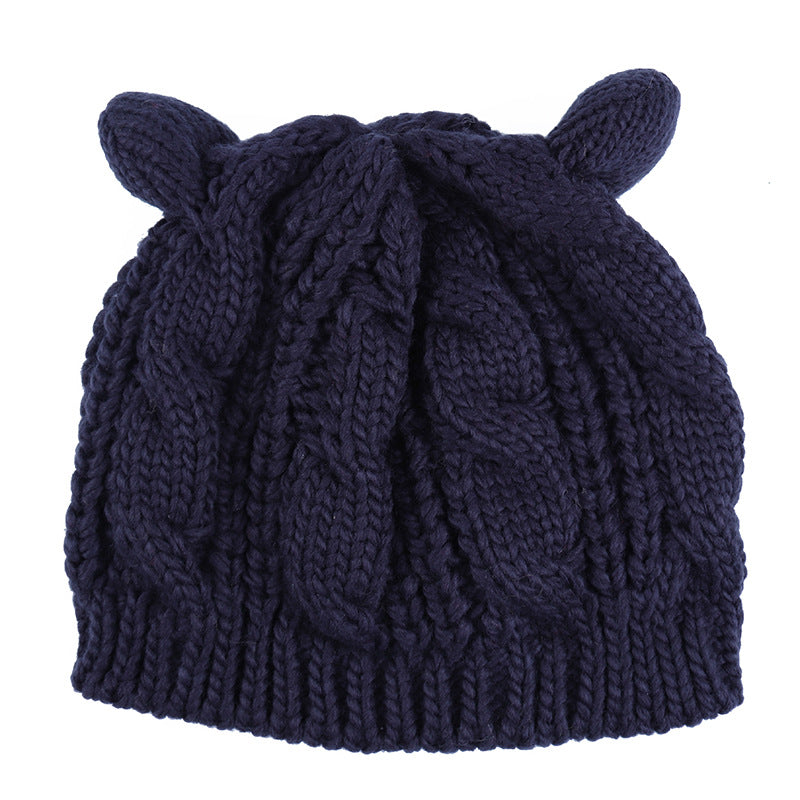 3D Cute Knitted Cat Ear Beanie