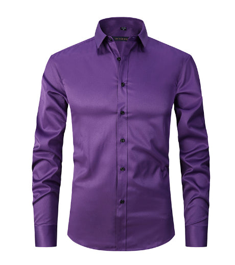 Stretch Shirt Long Sleeve Non-ironing Slim Fit