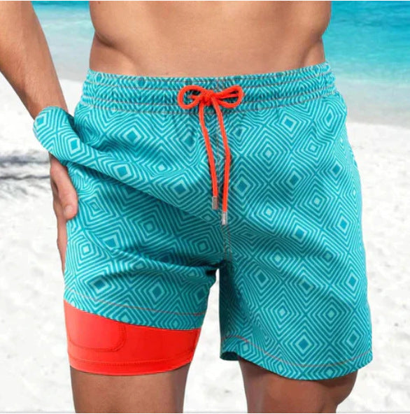 3D Digital-printed Double-layer Beach Shorts