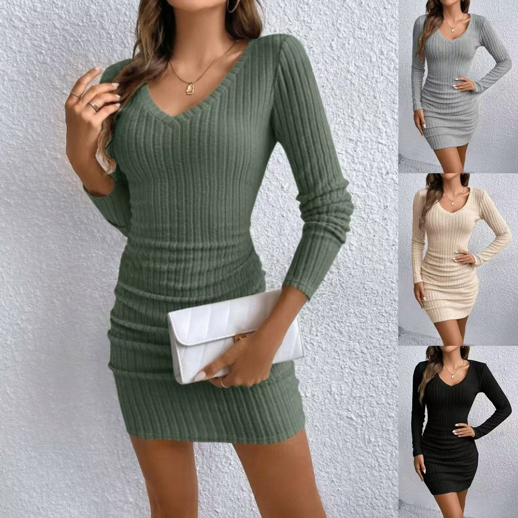 Slim-fit Long-sleeved Dress
