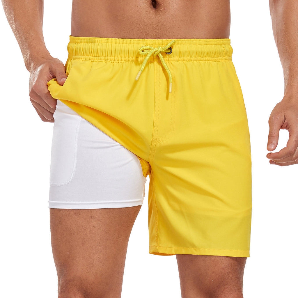 3D Digital-printed Double-layer Beach Shorts